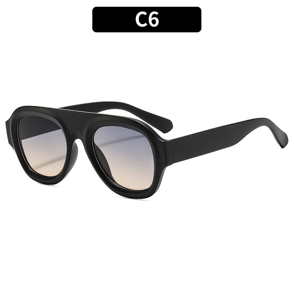 Retro-inspirierte dicke Rahmen-Sonnenbrille