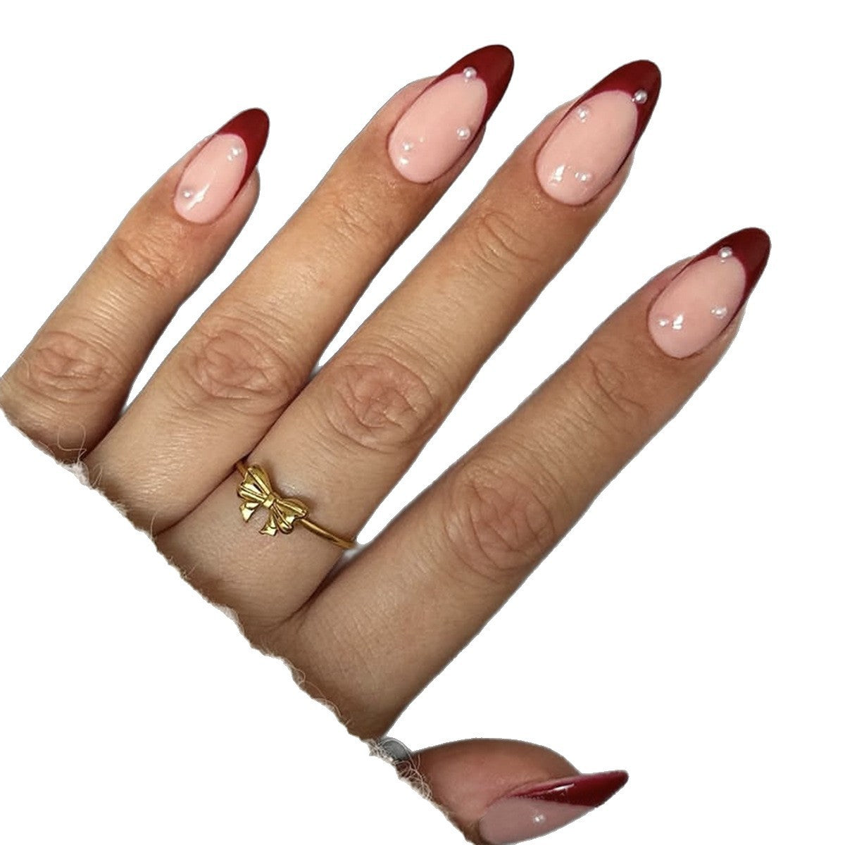 Kunstnagelset mit glamourösen Akzenten und eleganten Spitzen Brehn
