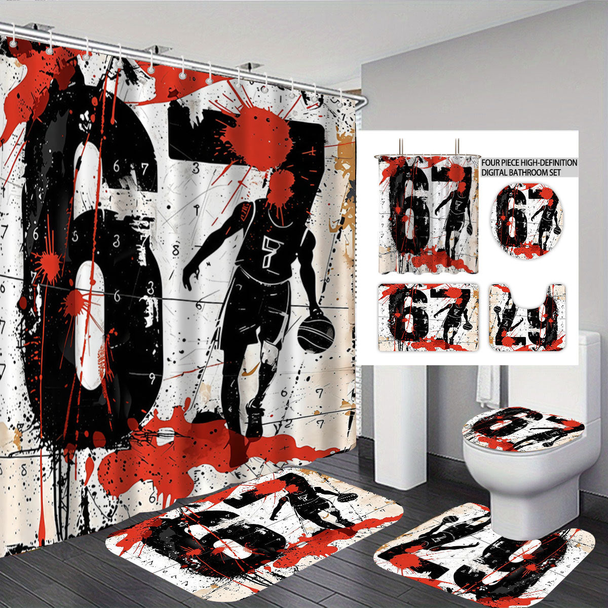 Kreatives Universum-Themen Badezimmer-Set Brehn