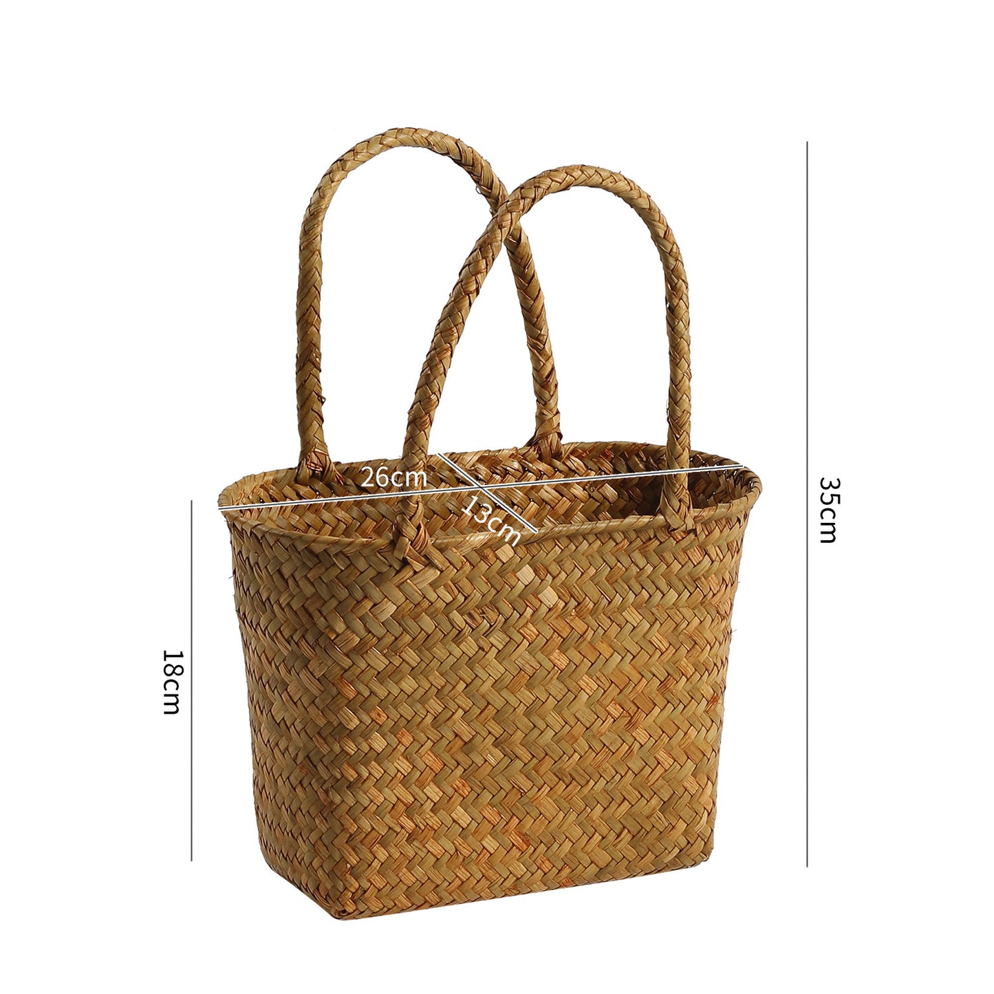 Unisex Einkaufstasche aus geflochtenem Naturmaterial Brehn