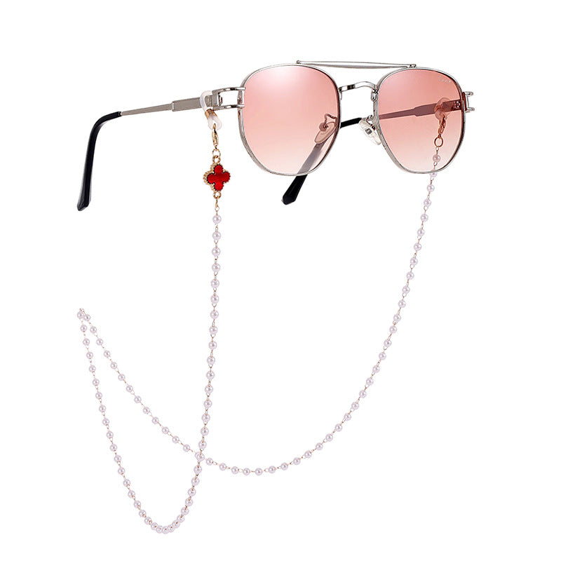 Elegante Perlen Sonnenbrillen Kette Brehn