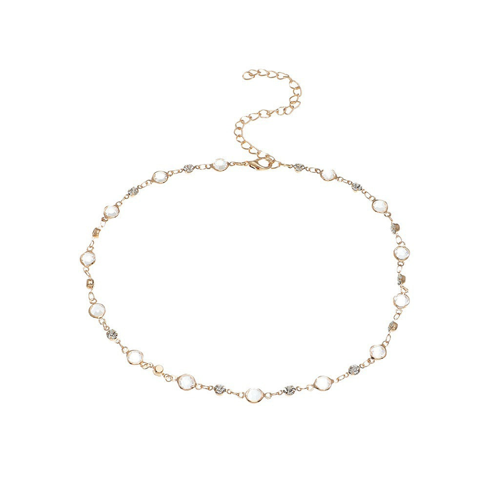 Elegante Kristallbesetzte Fußkette Brehn