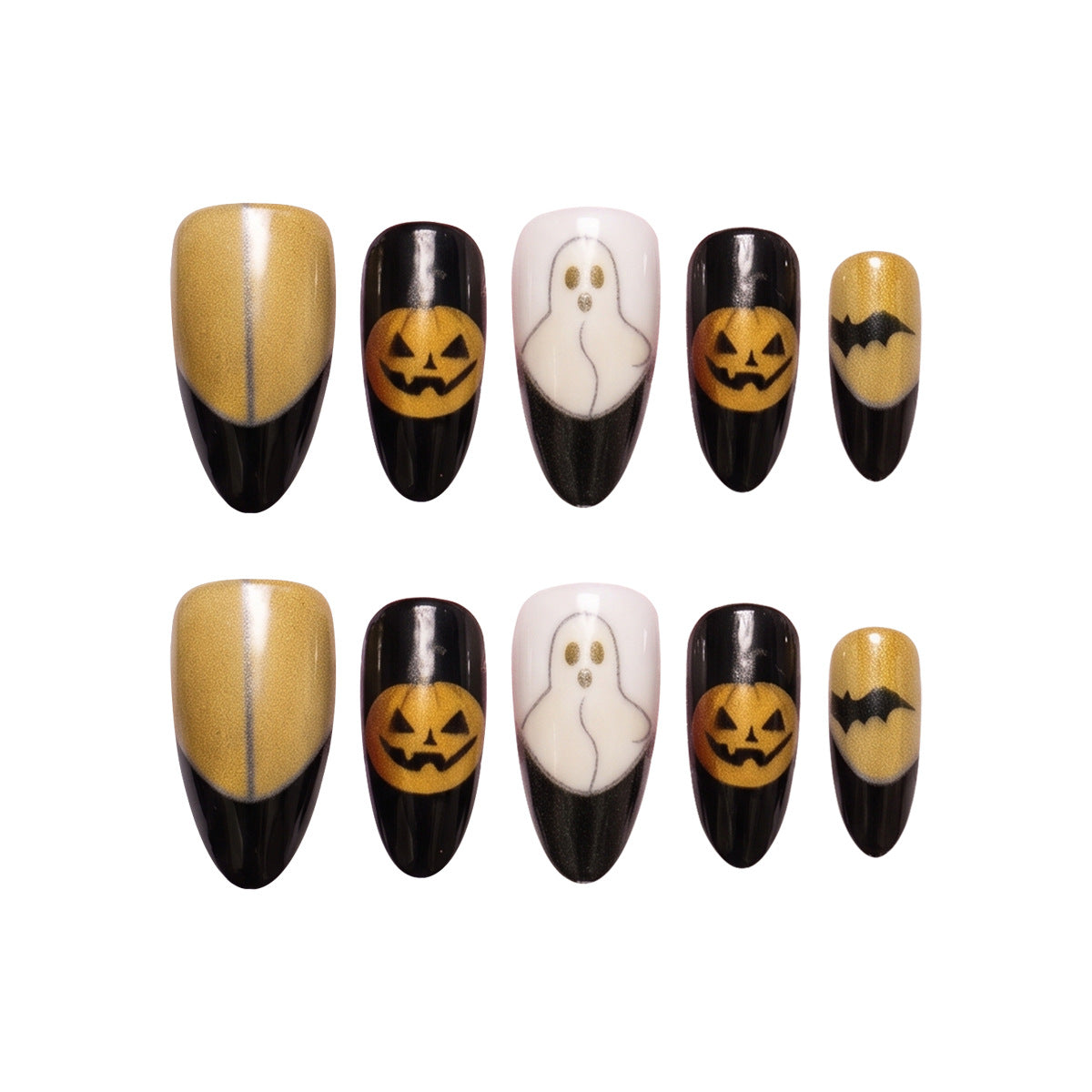 Halloween-Themen Press-On Nagelkunst Set