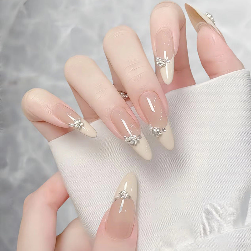 Deluxe mit Strass verzierten Stiletto Press-On Nägel Brehn