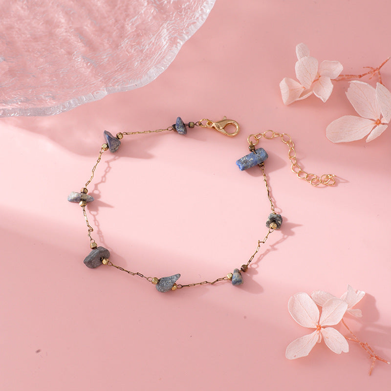 Rose Quartz Charm Fußkettchen Brehn