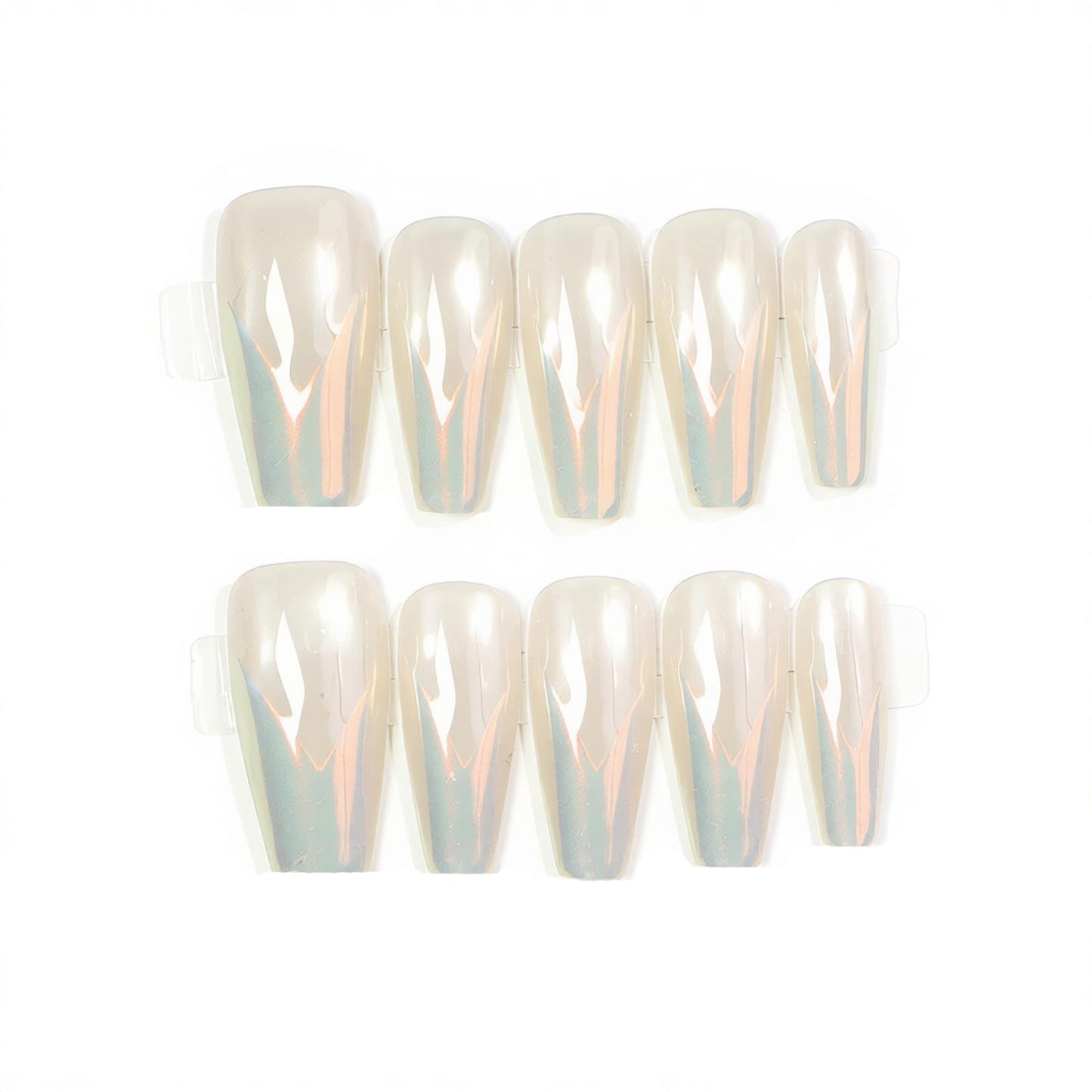 Glänzende Stiletto Press-On Nagelkunst Brehn