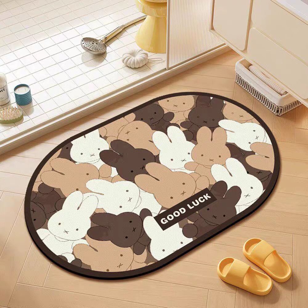 Cartoon Bunny Saugnapf Badematte Brehn
