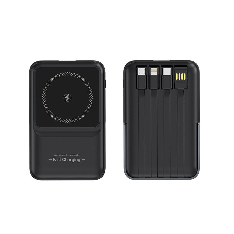 Tragbare Powerbank mit Magnetladetechnologie und Integriertem Kabelmanagement Brehn