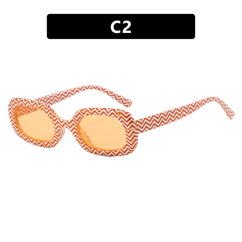 Damen oversized Sonnenbrille mit ausgefallenem Muster Brehn