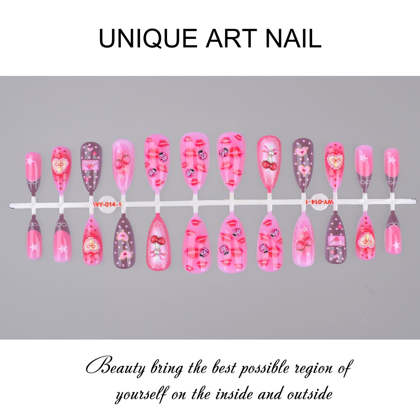 Romantisches Thema Press-On Nagelset Brehn