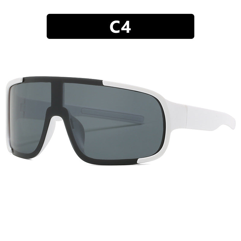 Damen sportliche UV-Schutz-Sonnenbrille mit breiter, aerodynamischer Form Brehn