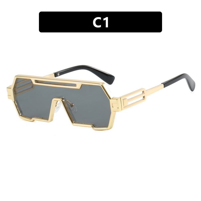 Damen futuristische Sonnenbrille im markanten Sechseckdesign Brehn
