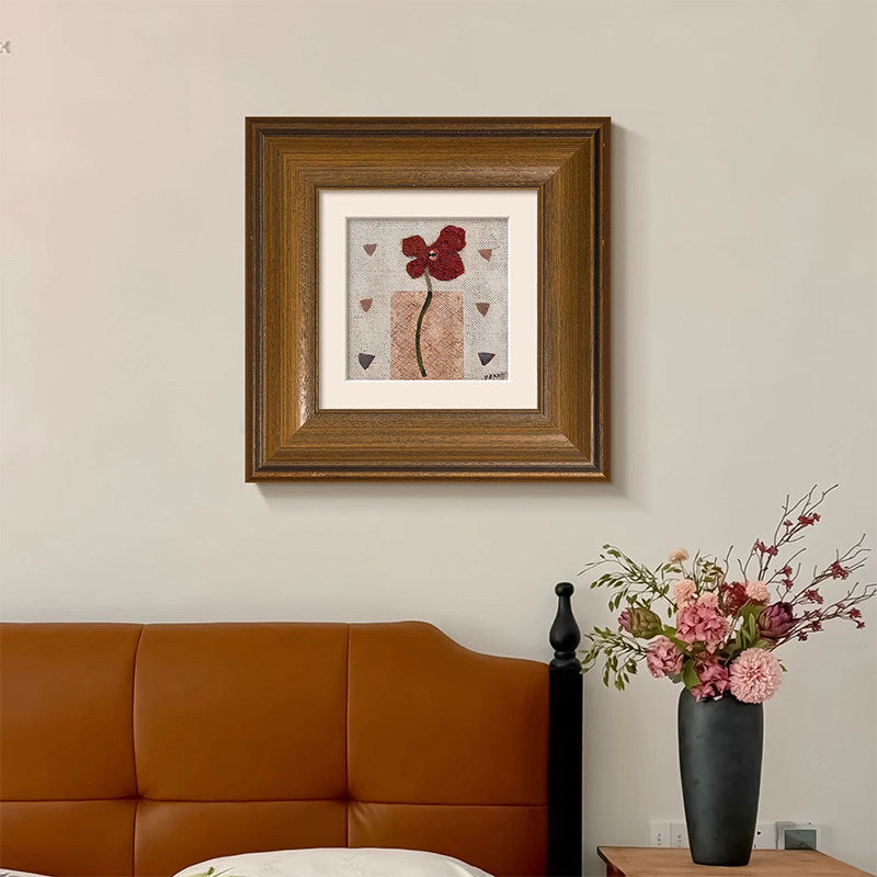 Gerahmtes florales Kunstwerk