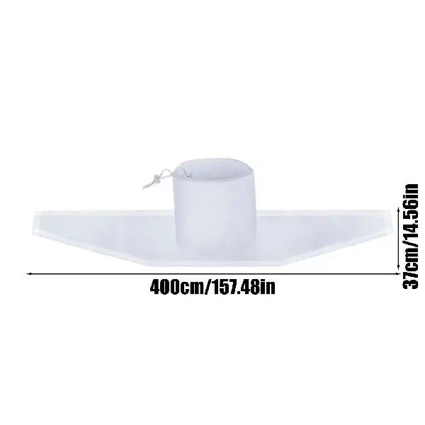 Unisex Einheitsgröße Fallrohrregenabweiser Spritzschutz mit verstellbarem zentalen Sleeve und flexibler PVC-Entwässerungsbahn Brehn