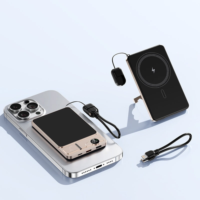Tragbare Powerbank mit integrierter wireless Ladetechnologie und dualer Schnellladefunktion Brehn