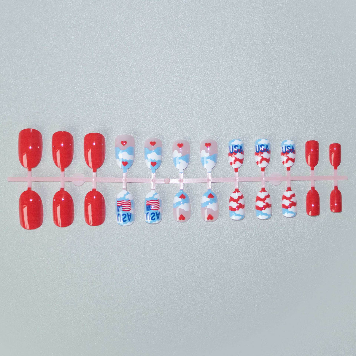 Patriotisches Wolken-Themen-Nagelkunst-Set