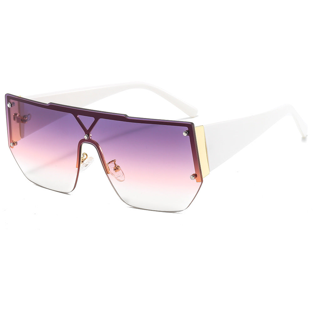 Damen modische Oversize-Sonnenbrille mit einzigartigem geometrischen Rahmen Brehn