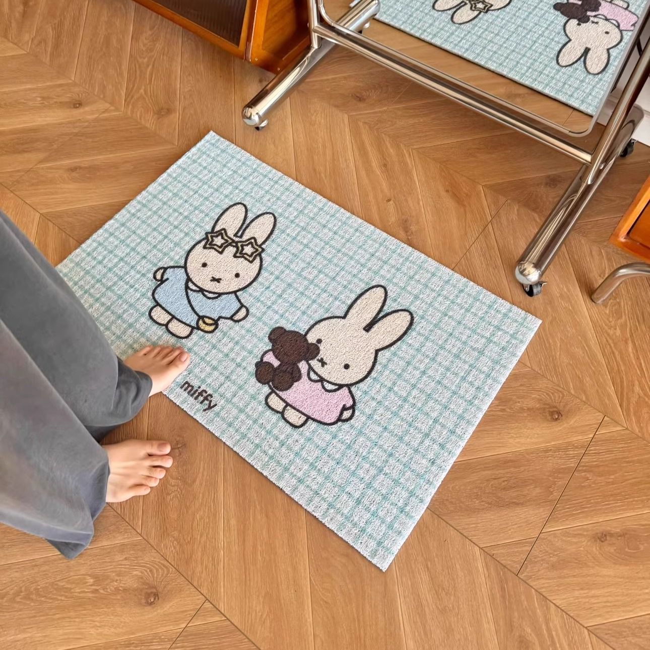 Verspielt Cartoon Kinder Matte Brehn