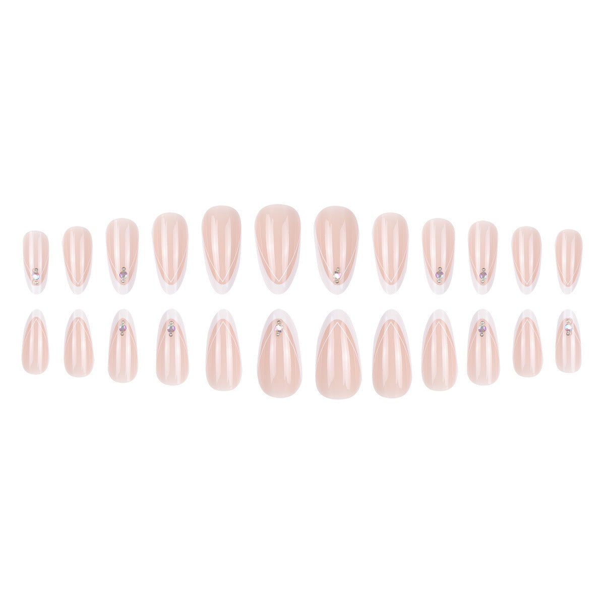 Elegante Stiletto Press-On Nagelkunst Brehn