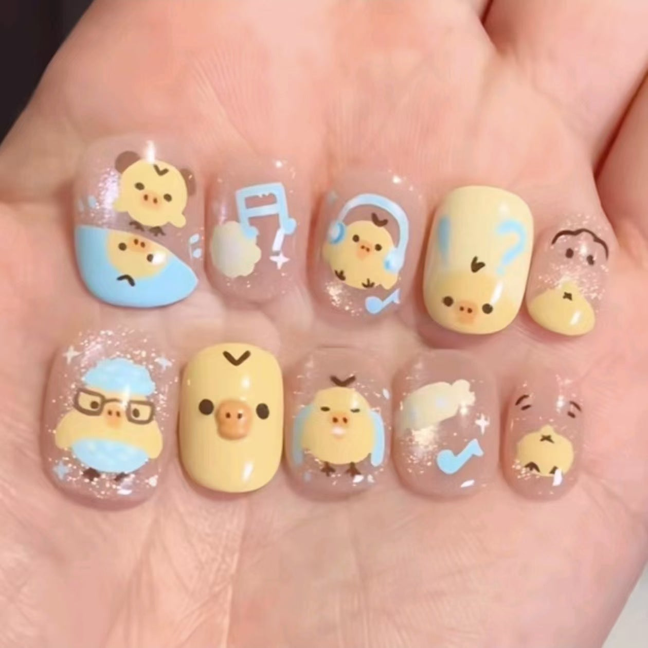Verspielt Charakter Press-On Nagelkunst Set Brehn