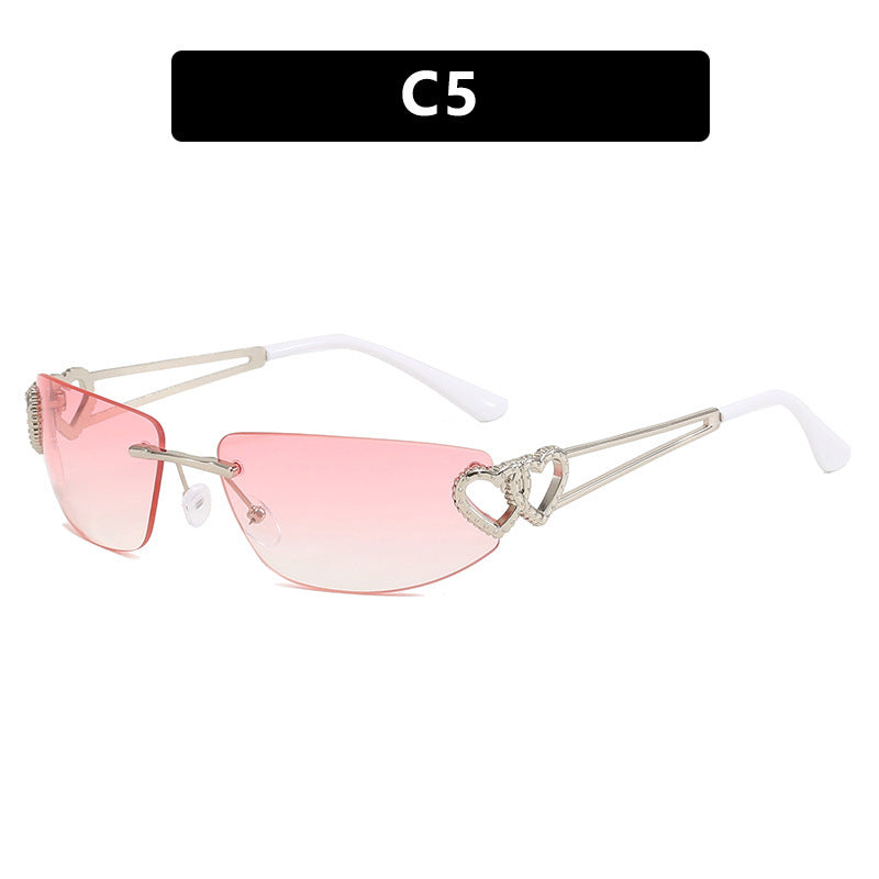 Damen stilvolle Cat-Eye Sonnenbrille mit einzigartigen Herzdetails Brehn