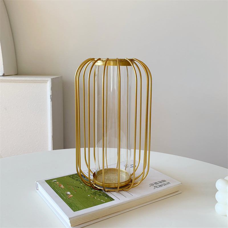 Moderner Geometrischer Metallvase