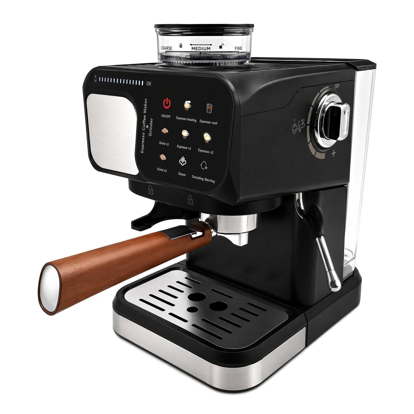 Espressomaschine mit Integriertem Mahlwerk und Präziser Brühtemperaturkontrolle Brehn