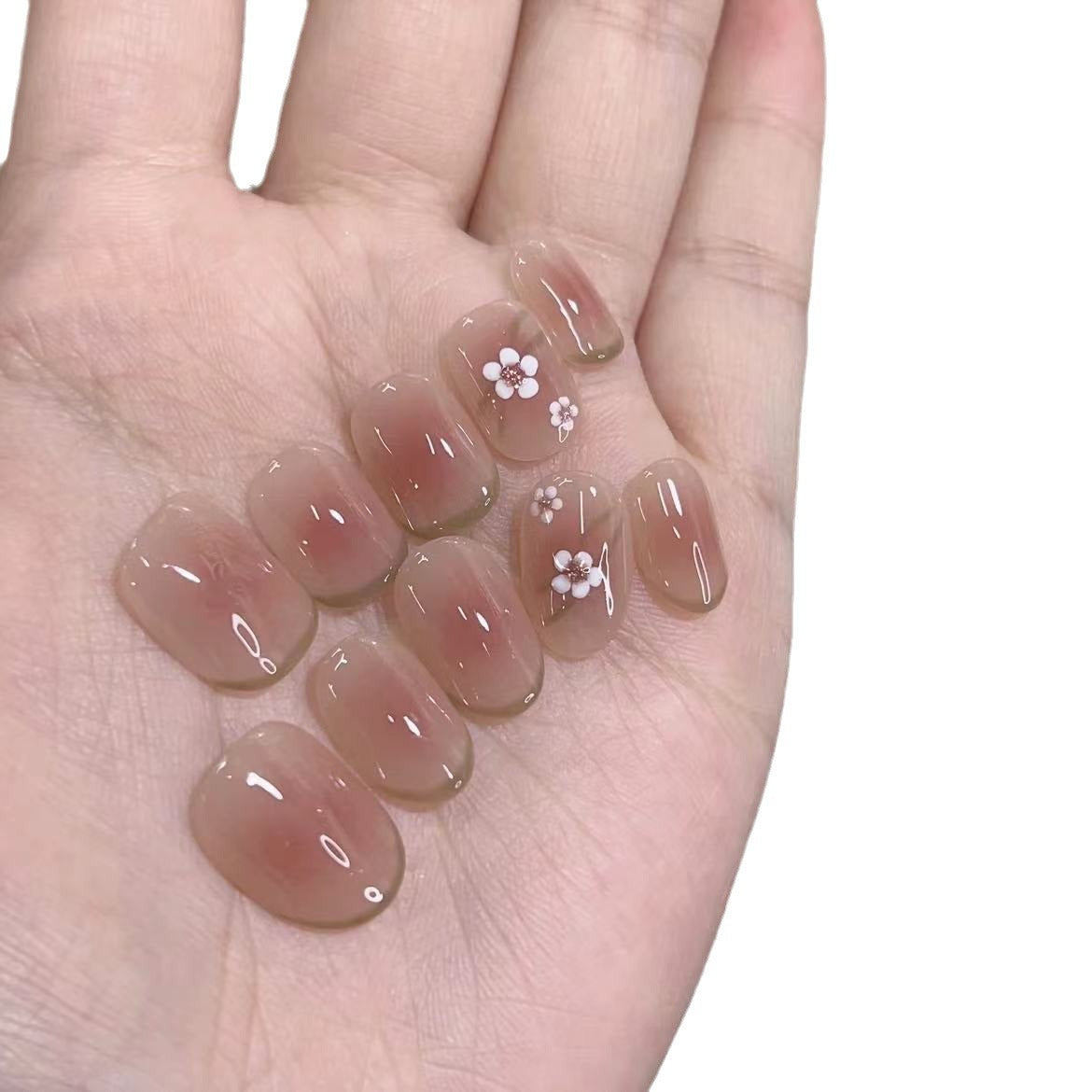 Premium Floral-Embellished Press-On Nail Set Brehn
