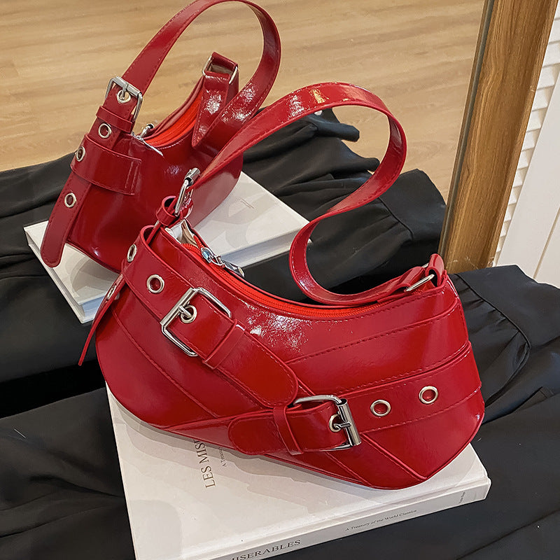Stilvolle patentierte Leder-Schultertasche Brehn