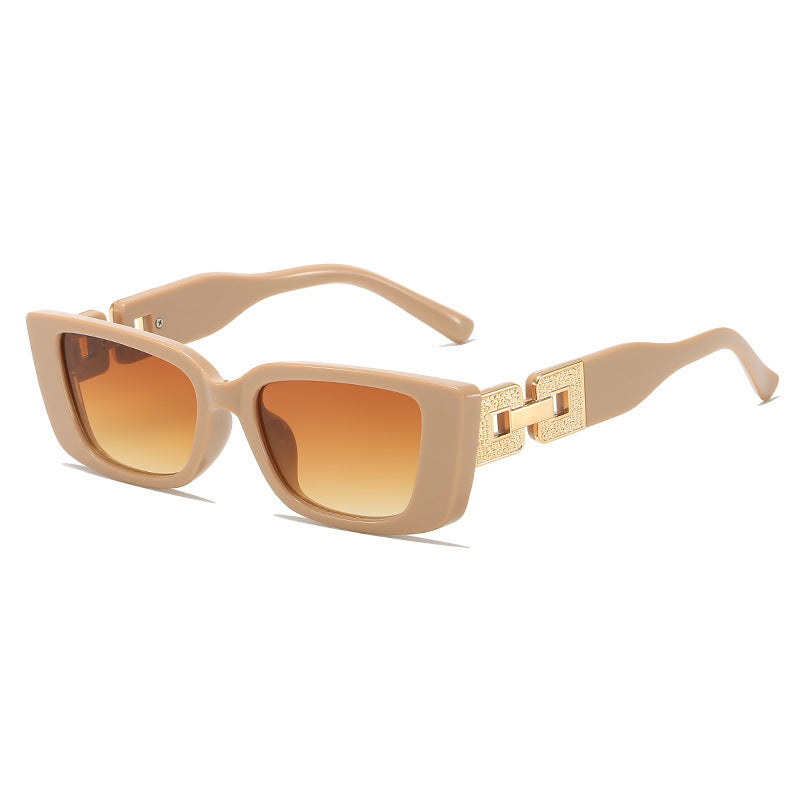 Übergroße quadratische Sonnenbrille mit glamourösem Akzent Brehn