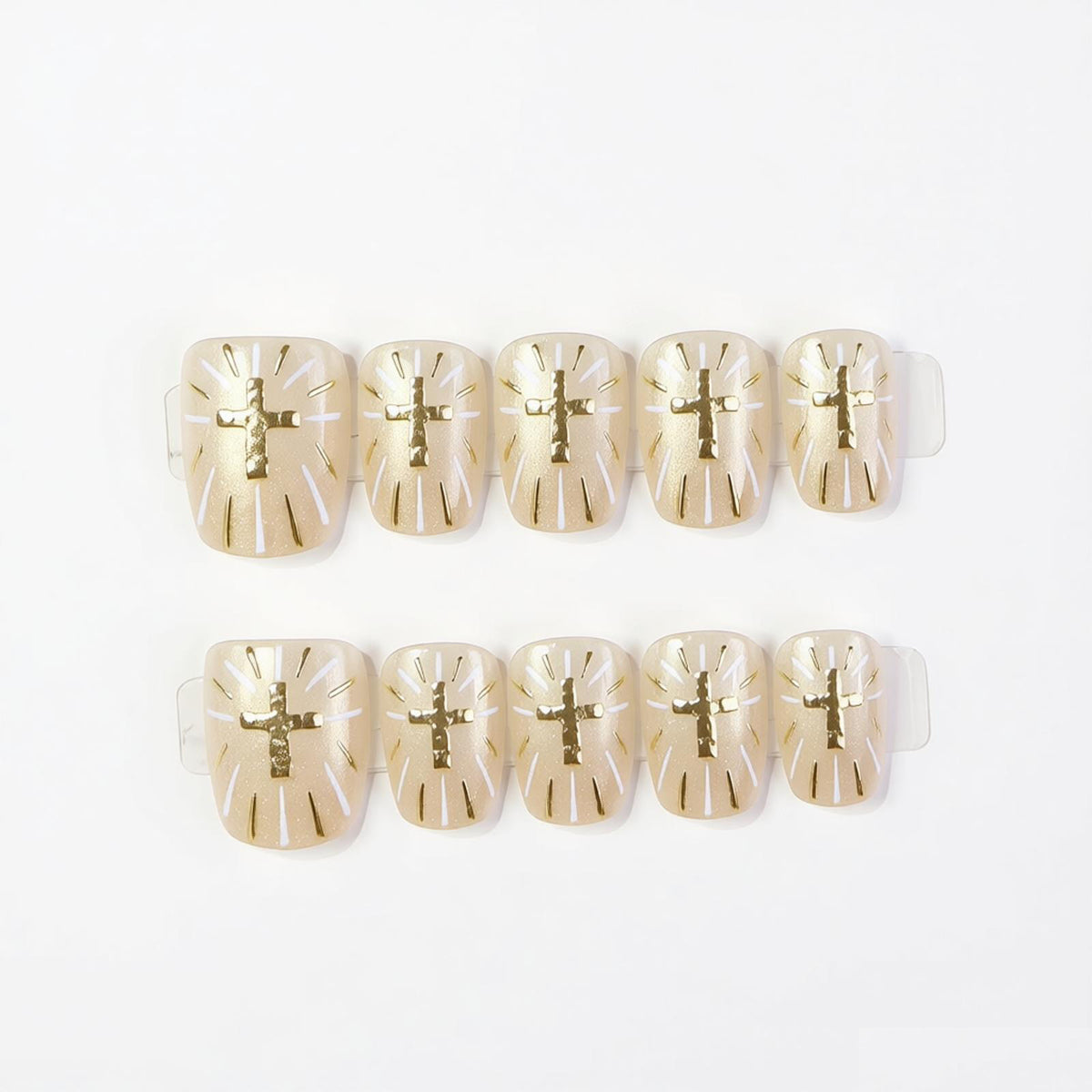Dekoratives Press-On Nagelkunst-Set mit eleganten Designs Brehn