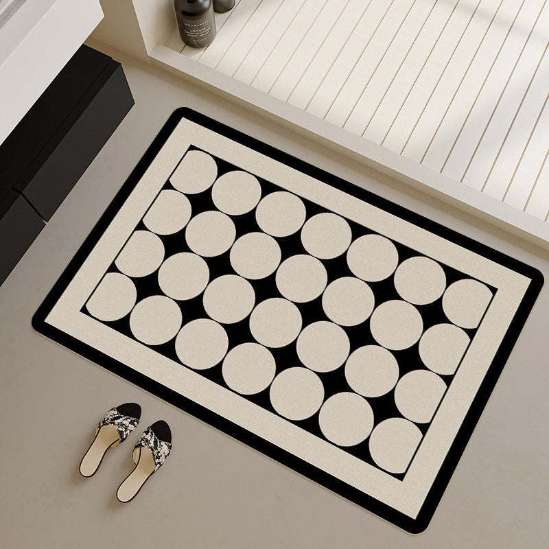 Stilvoller geometrisch gemusterter Badezimmerläufer Brehn