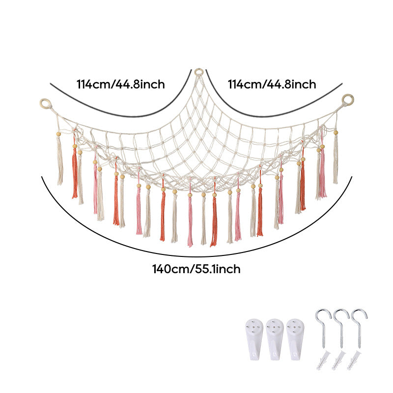 Macramé Wandhängende Aufbewahrungshängematte