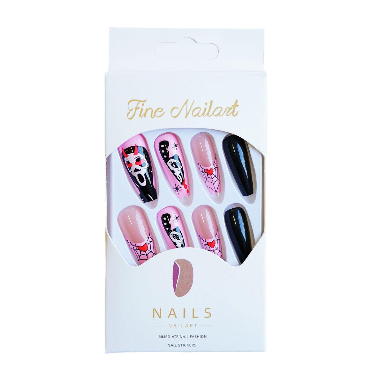 Themen Künstlerische Press-On Nagelset Brehn