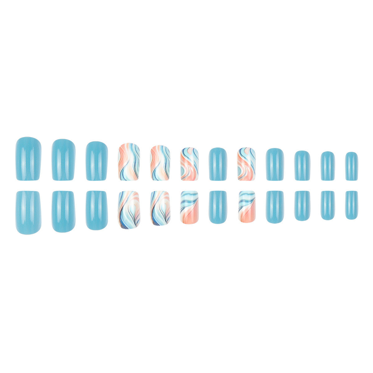 Marmor-Effekt Press-On Nagel Set Brehn