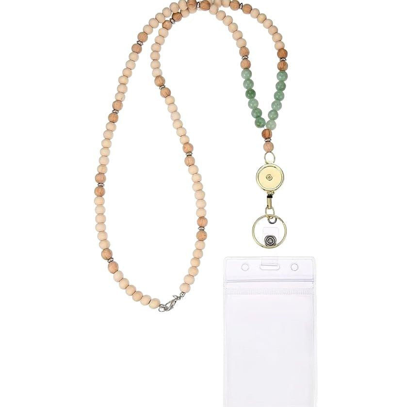 Beaded ID Badge Lanyard Brehn 178815*10mm8596