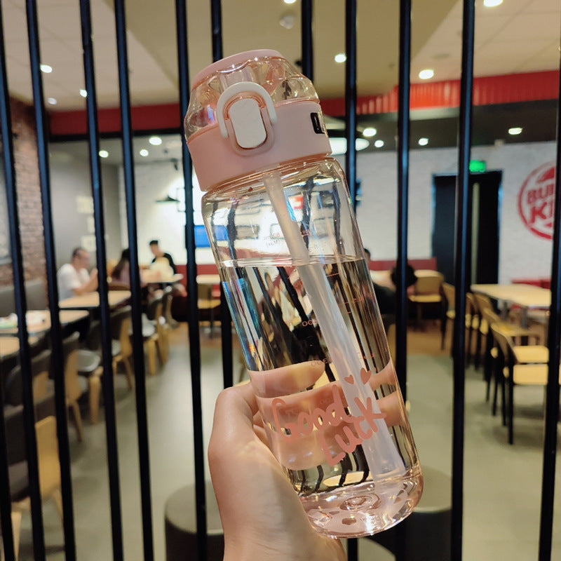 Damen Ergonomische Trinkflasche mit integriertem Strohhalm Brehn