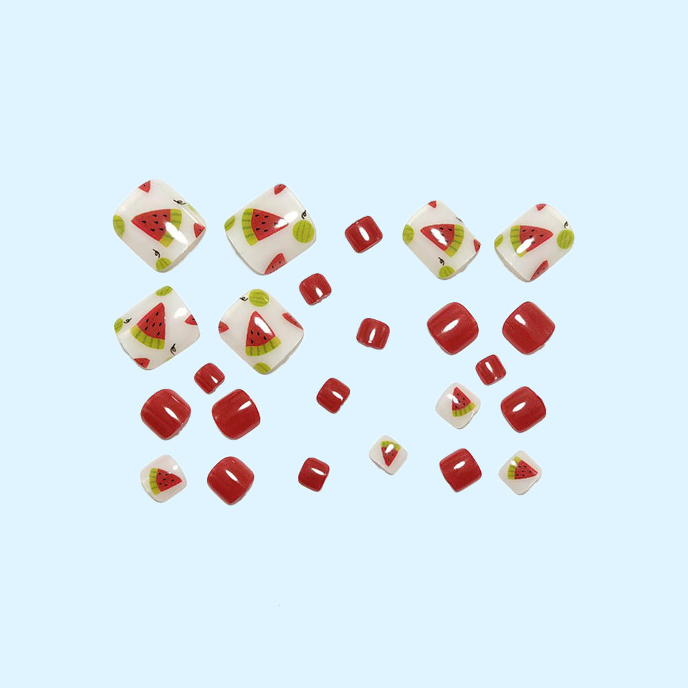 Kunstnägel mit Fruchtigem Wassermelonen-Design Brehn