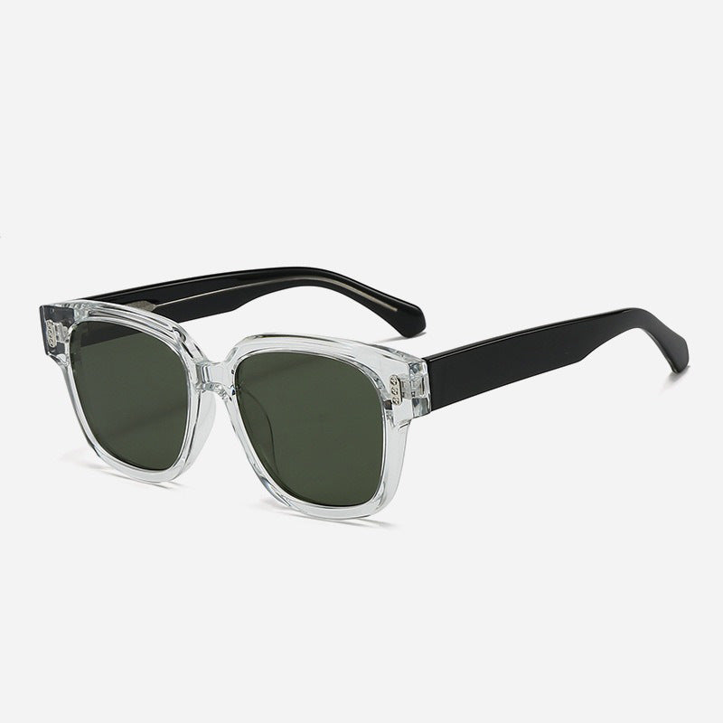 Damen Designer-Sonnenbrille mit quadratischem Rahmen und braunen Gläsern Brehn