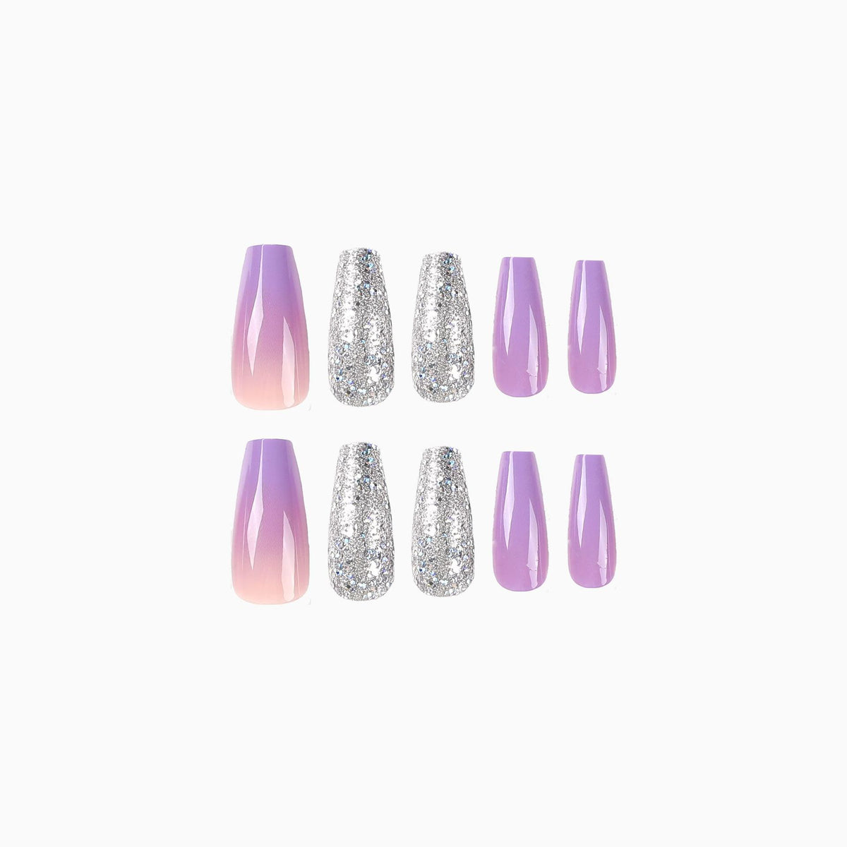 Kunstvolle Nagelverlängerungen mit Glitzer-Design Brehn