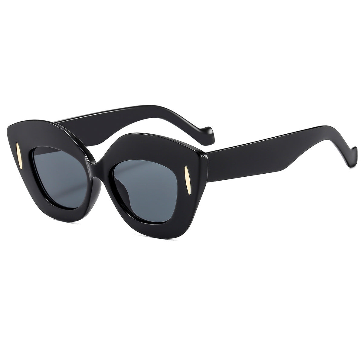 Damen Cat-Eye Sonnenbrille mit luxuriösen Designelementen Brehn