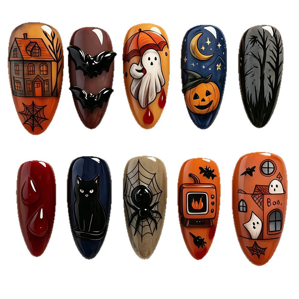 Halloween-Themen Nagelkunst Design Brehn