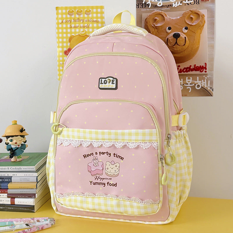 Dekorative Punktmuster Schulrucksack