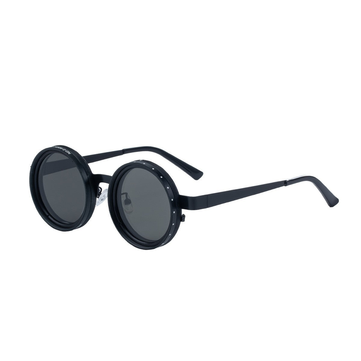 Damen Runde Retro-Sonnenbrille mit markantem Metallrahmen Brehn