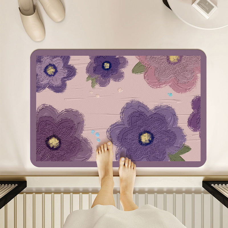 Blumenmuster Badewanne Matten