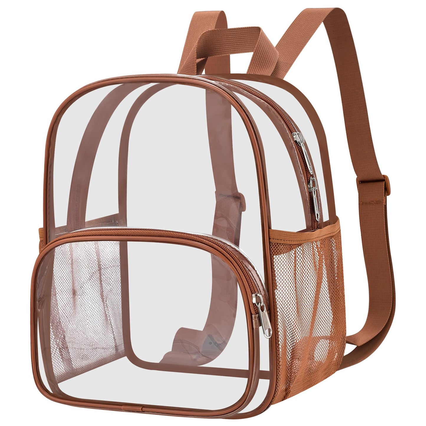 Unisex durchsichtiger Alltagsrucksack mit verstärktem Boden und atmungsaktiven Trägern Brehn