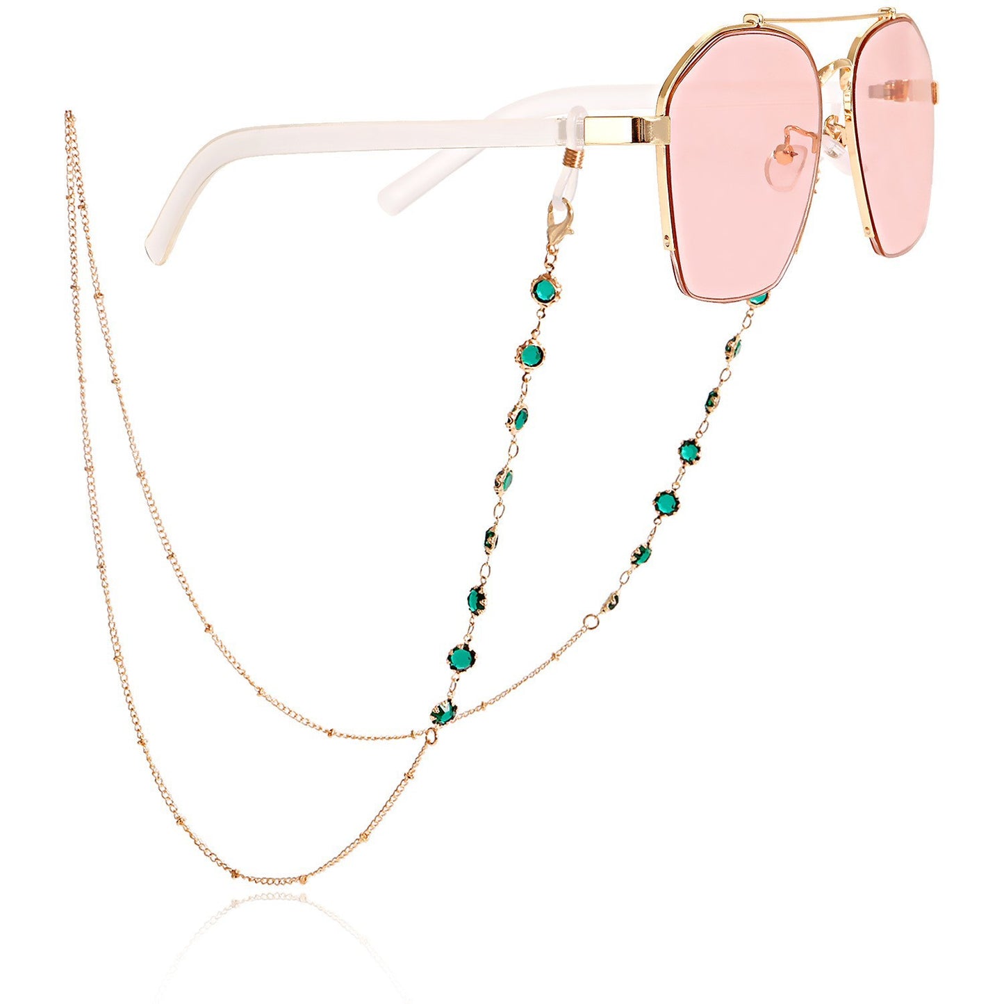 Stilvolle Sonnenbrille mit dekorativer Kette Brehn