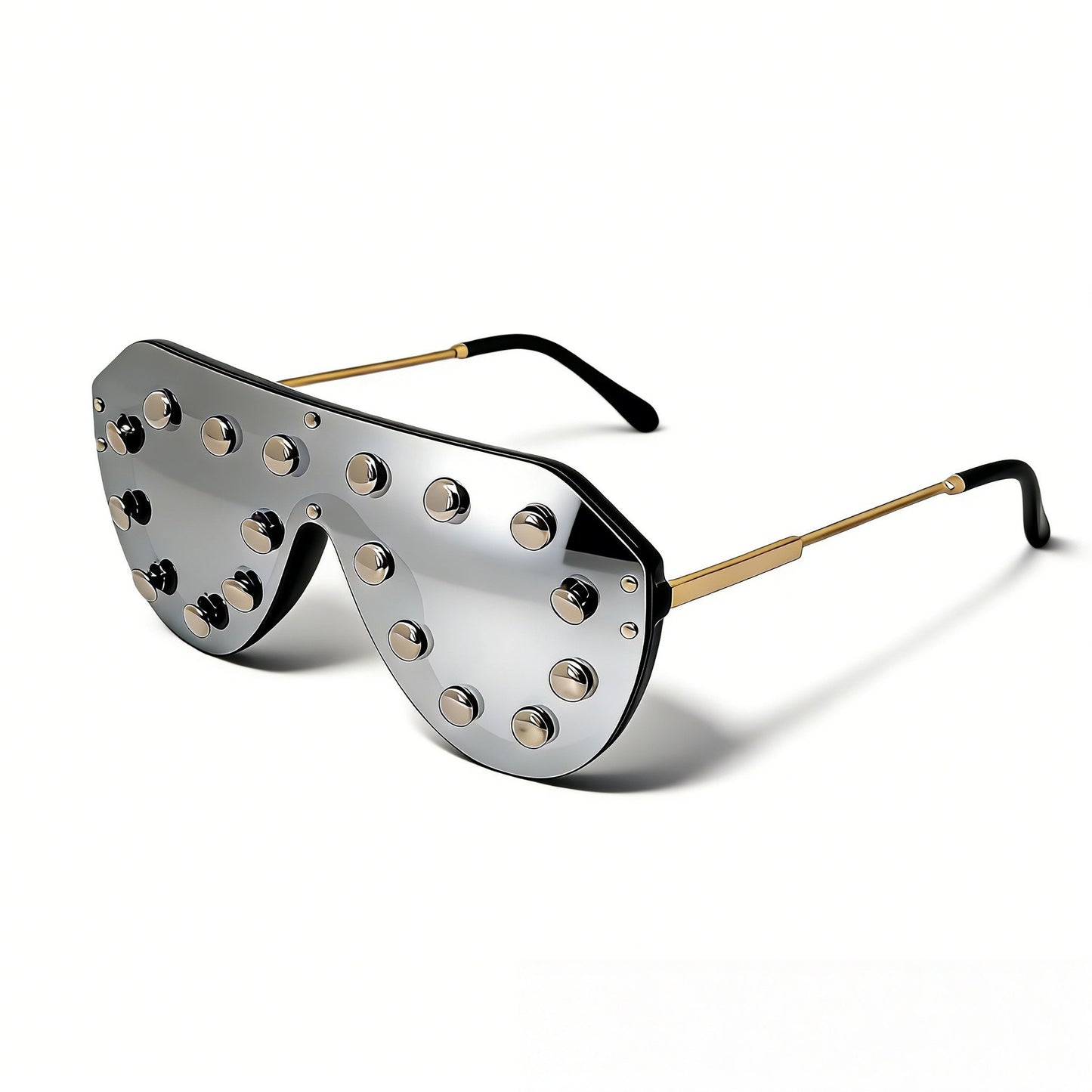 Damen trendige Sonnenbrille mit auffälligen Metallelementen Brehn