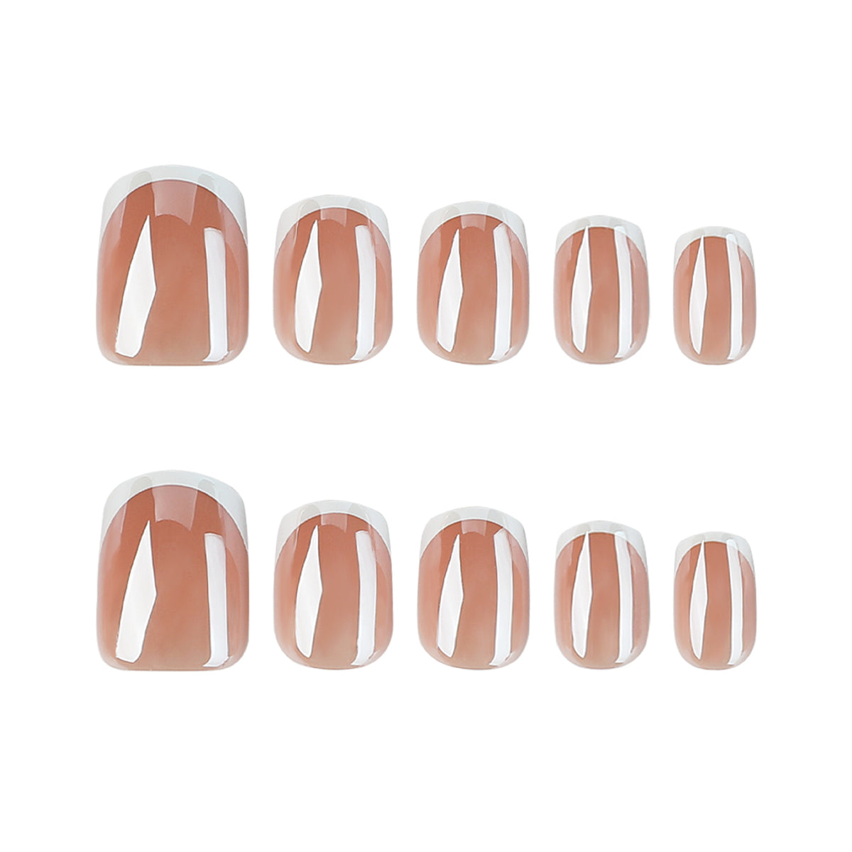 Elegante Nagelverlängerungen mit französischem Abschluss Brehn