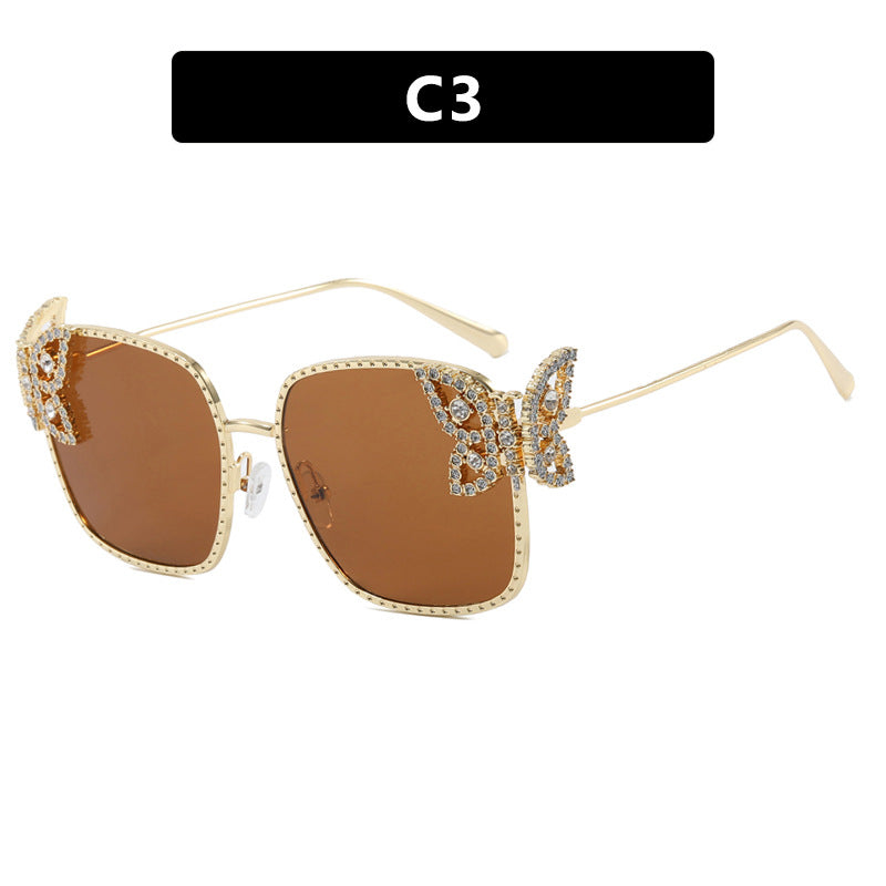 Damen extravagante Brille mit funkelnden Akzenten Brehn